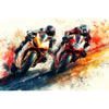 Motorradfahrer in Bewegung