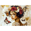 Frau und Blumenmagie