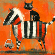 Katze und Pferd