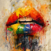Farbenfrohe Lippen