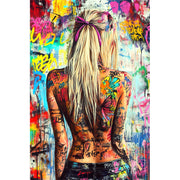 Frau im Pop-Art-Stil