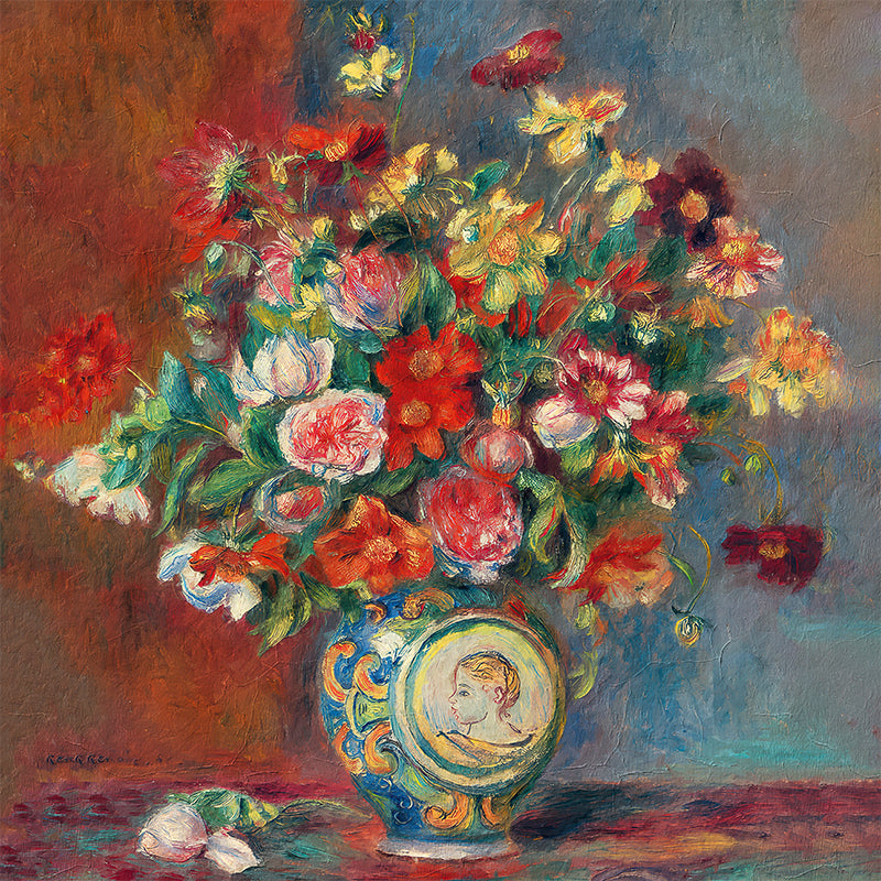 Mit Blumen - Pierre-Auguste Renoir