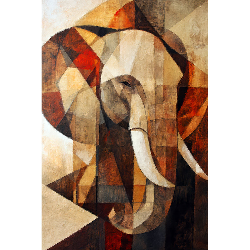 Elefant im Kubismus-Stil