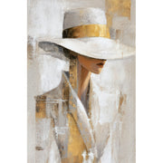 Frau mit Hut – gold