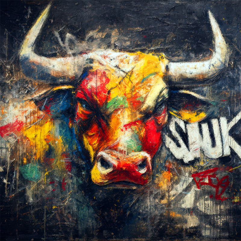 Stier in Pop-Art