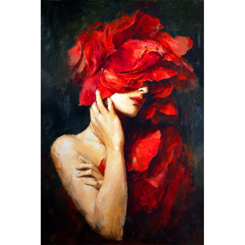 Frau mit Blumen in ihrem III
