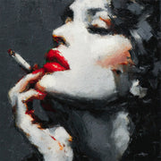 Frau mit roten Lippen Kunst