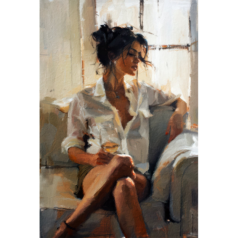 Frau auf dem Sofa