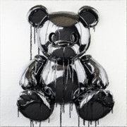 Teddybär in Schwarz-Weiß