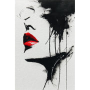 Abstrakte Frau Rote Lippen