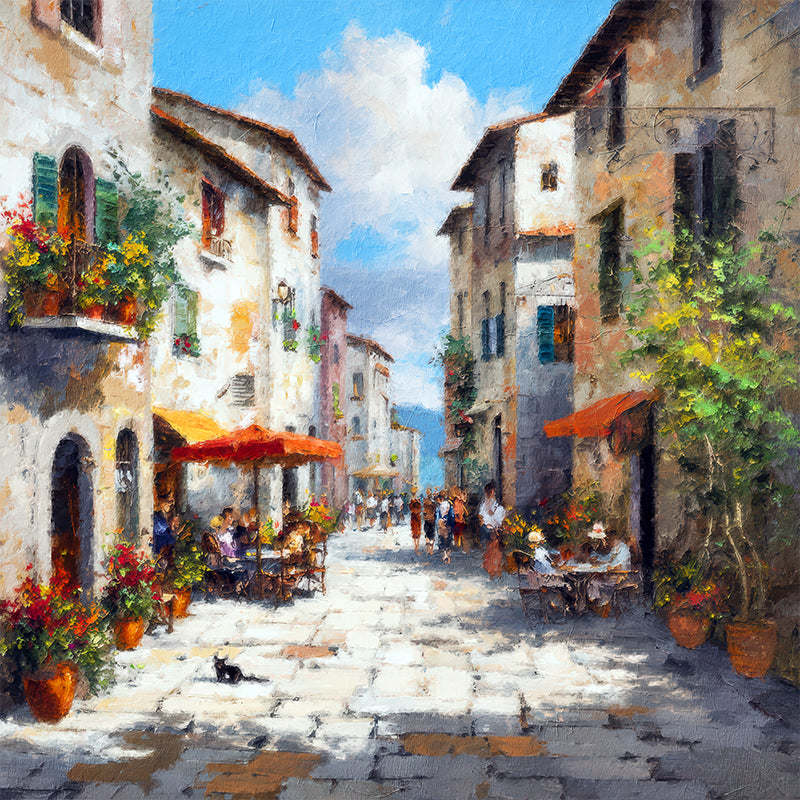 Italienisches Dorf Kunstwerk