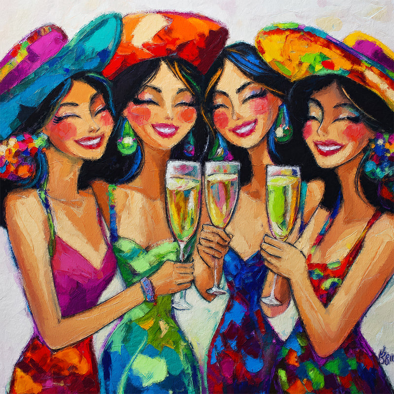 Frauen mit Champagner