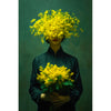 Frau mit gelben Blumen