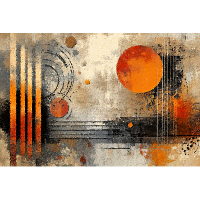 Braun, Grau und Orange