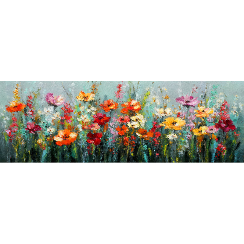 Fröhliches Blumenfeld Panorama