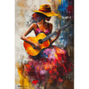 Gitarre spielende Frau