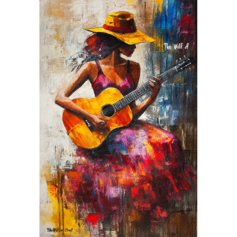 Gitarre spielende Frau