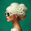 Retro-Frau mit Sonnenbrille