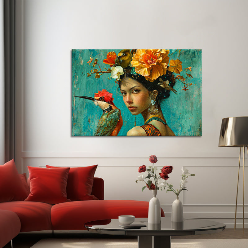 Frau mit Vogel II