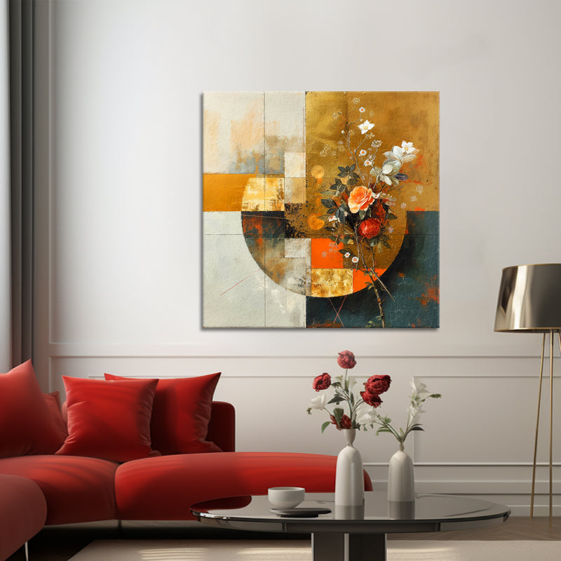 Abstrakt mit Blumen