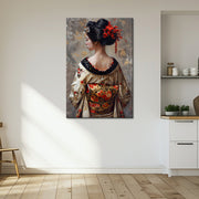 Frau im Kimono Gemälde