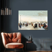 Eisvergnügen bei einer Stadt - Hendrick Avercamp