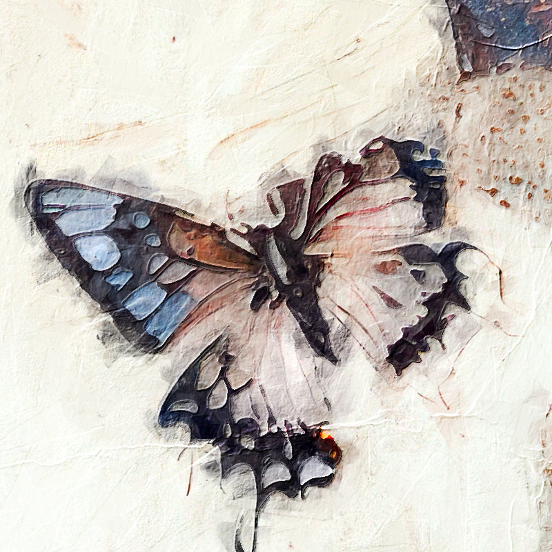 Frau Blume Schmetterling Kunstwerk