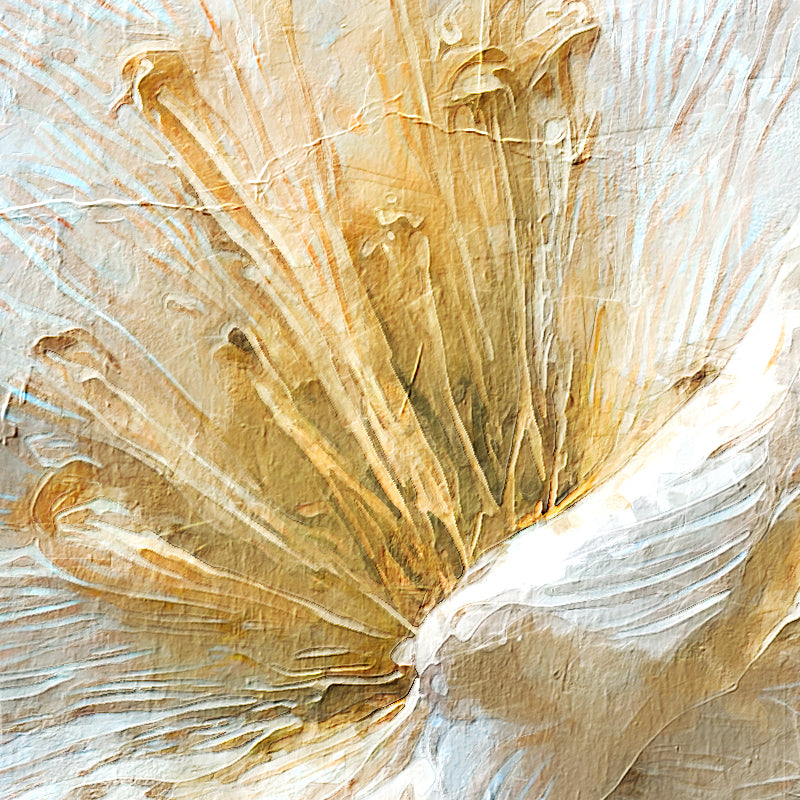 Weiße Blume in Gold