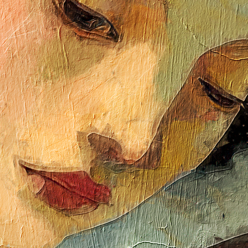 Surrealistische Frau mit Fisch