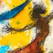 Kunstwerk farbenfrohe Tänzerin
