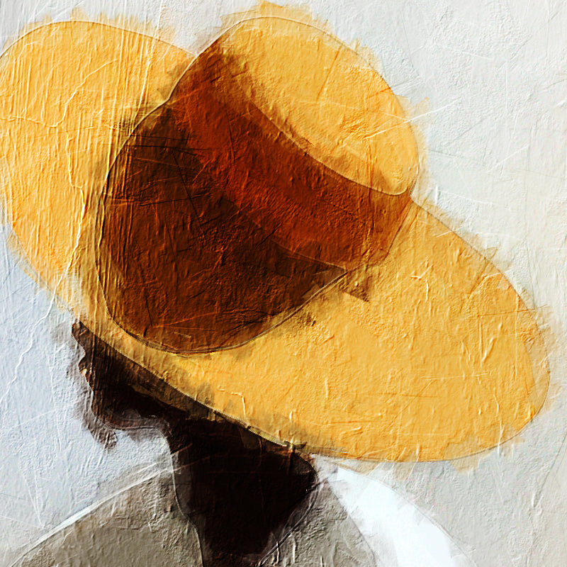 Drei Frauen mit breiten Hüten II