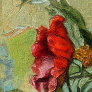 Vintage Frau und Blumen