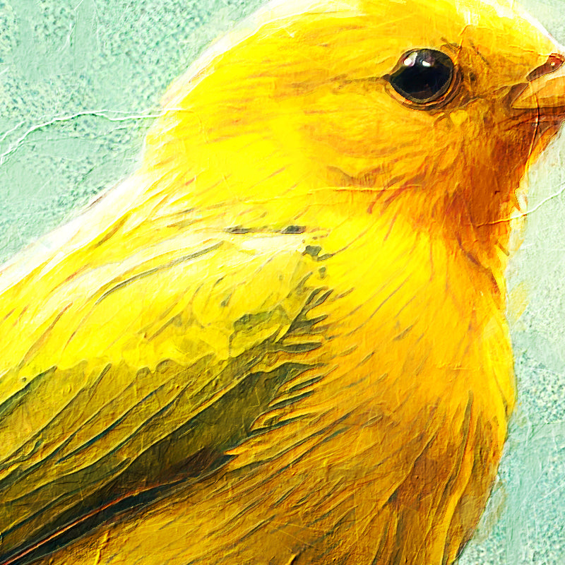 Gelbes Vogelgemälde