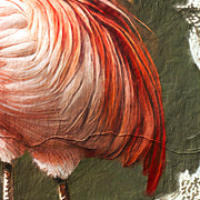 Schöne Frau mit Flamingo