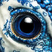 Pfau in Delfter Blau
