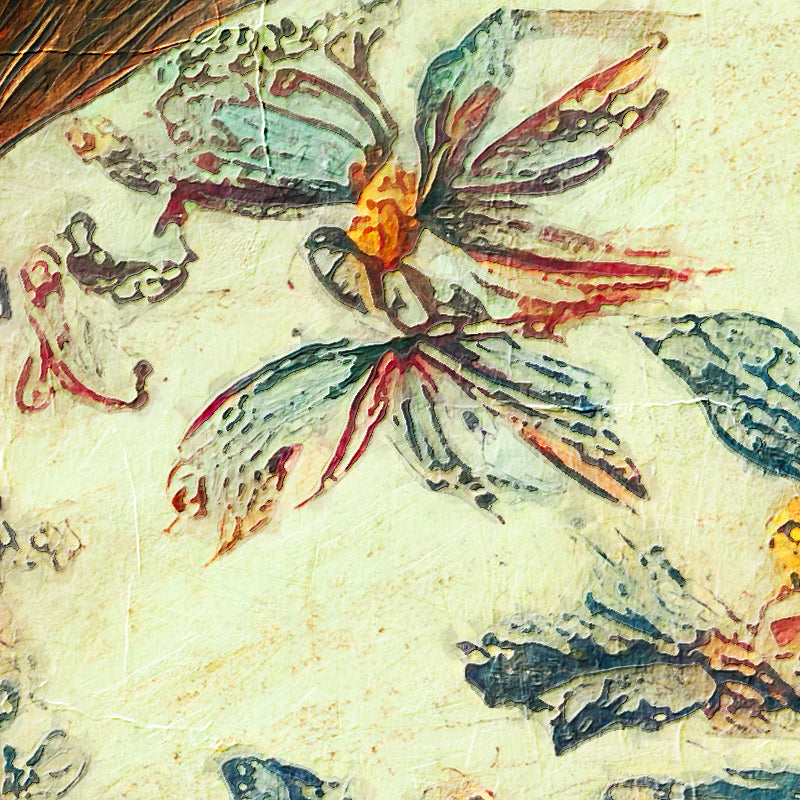 Frau mit Blumen über den Augen