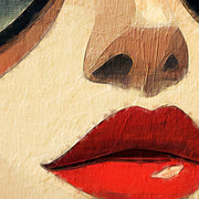 Frau in abstrakter Illustration