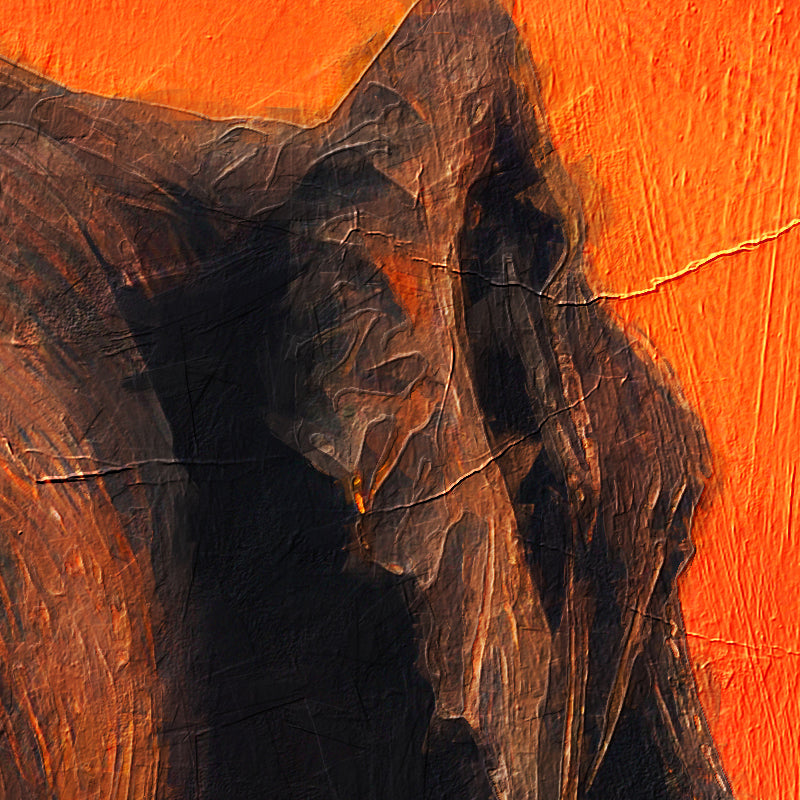 Elefant bei Sonnenuntergang