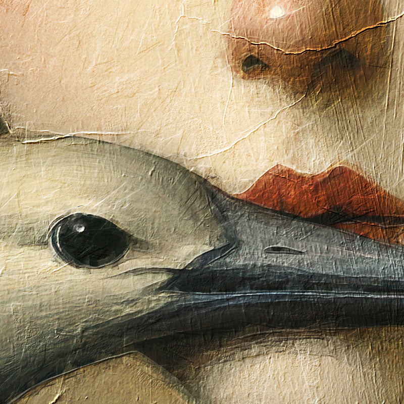 Surrealistische Frau mit Vögelchen
