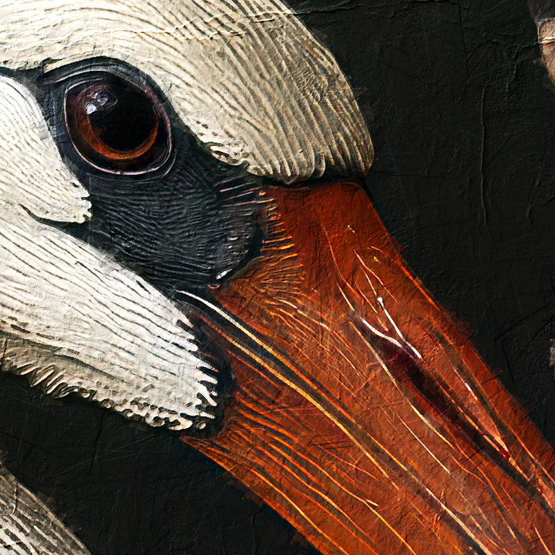 Gemälde Frau mit Storch