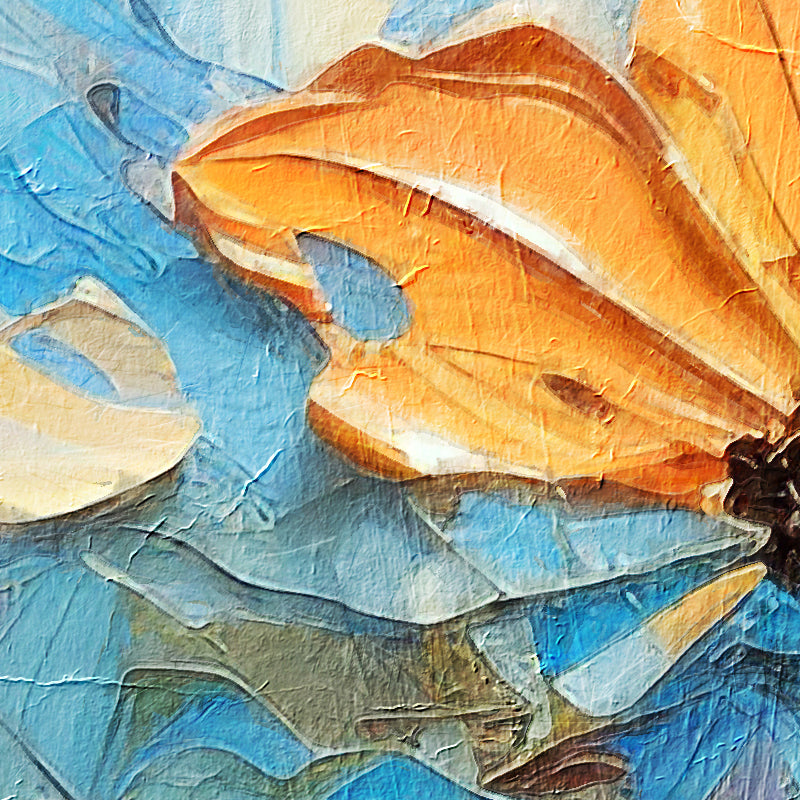 Abstraktes Gemälde mit Blumen