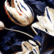 Blumen im Delfter-Blau-Stil