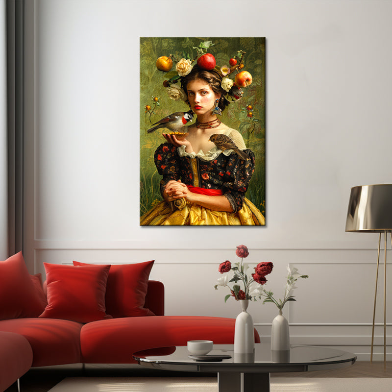Frau mit Blumen Kunst
