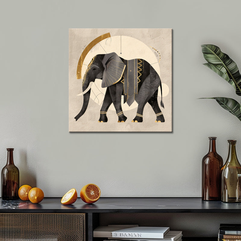 Gemälde Elefant in Sepia