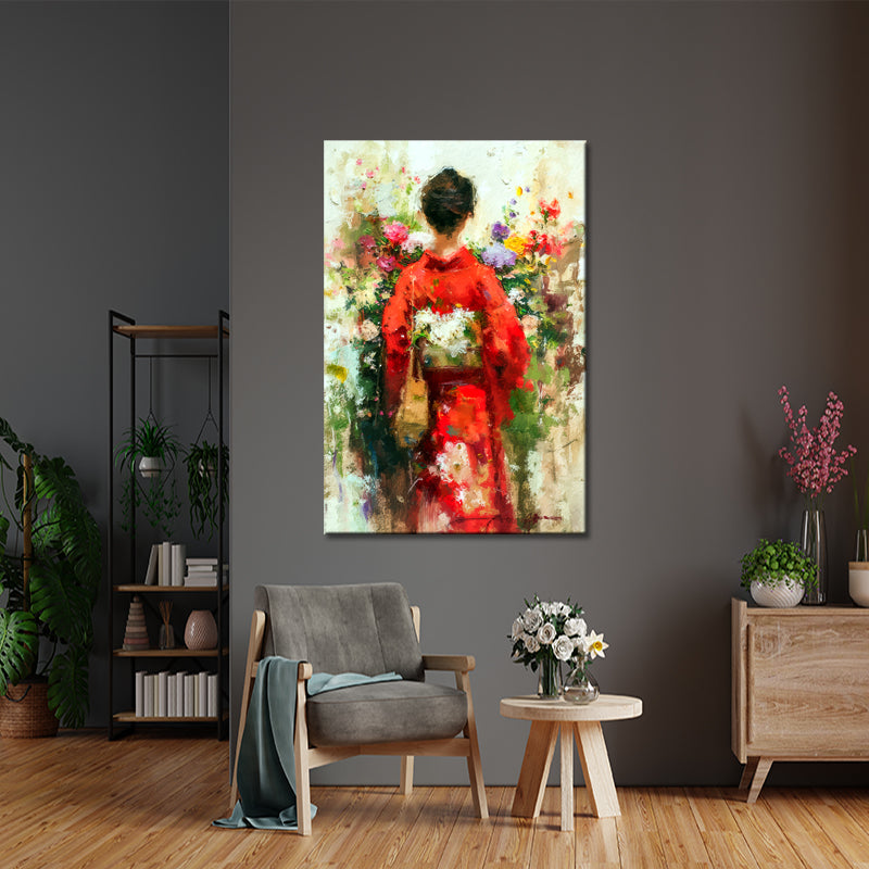 Frau im Kimono