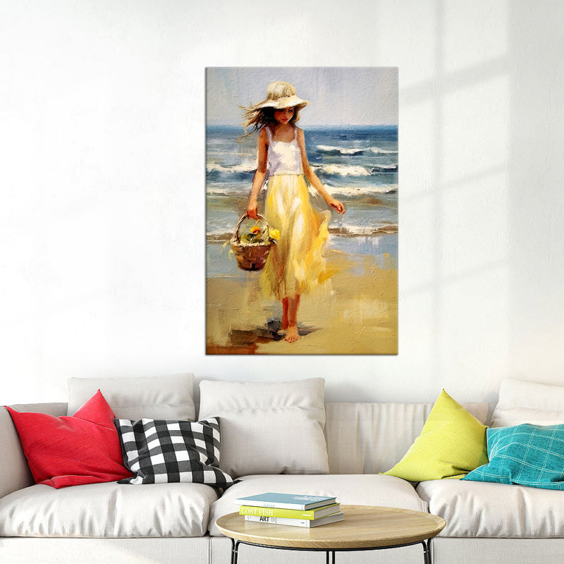Dame am Strand
