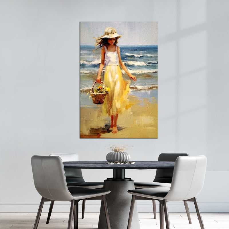 Dame am Strand