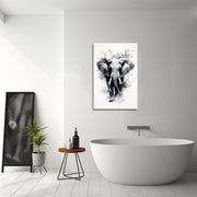 Elefant in Schwarz-Weiß