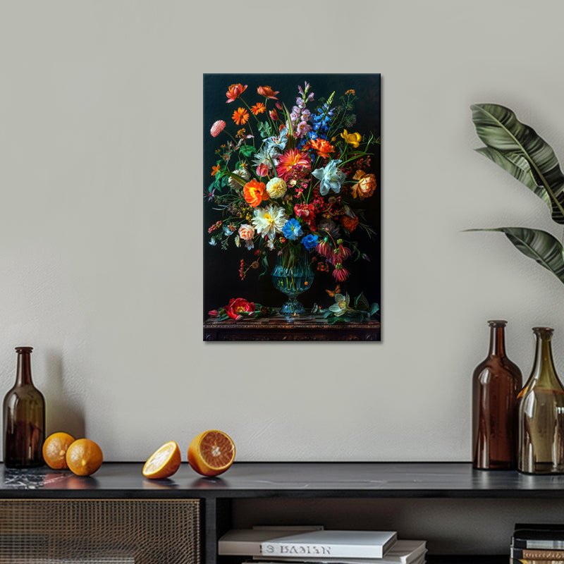 Vintage Vase mit Blumen III