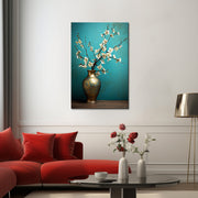 Vase mit weißen Blumen